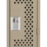 Clean Line Lockers, 12" x 15" x 72", Steel, Beige, Rivet (Assembled), Perforated Infinity Industrial Services Inc.
