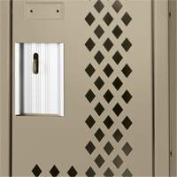 Clean Line Lockers, 12" x 15" x 72", Steel, Beige, Rivet (Assembled), Perforated Infinity Industrial Services Inc.