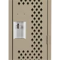 Clean Line Lockers, Bank of 2, 24" x 15" x 72", Steel, Beige, Rivet (Assembled), Perforated Infinity Industrial Services Inc.