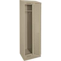 Clean Line Lockers, Bank of 2, 24" x 18" x 82", Steel, Beige, Rivet (Assembled), Perforated Infinity Industrial Services Inc.