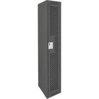 Clean Line Lockers, 12" x 15" x 72", Steel, Charcoal, Rivet (Assembled), Perforated Infinity Industrial Services Inc.