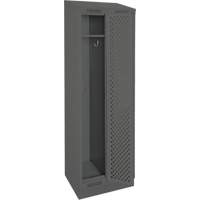 Clean Line Lockers, Bank of 2, 24" x 18" x 82", Steel, Charcoal, Rivet (Assembled), Perforated Infinity Industrial Services Inc.