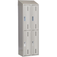 Concorde Heavy-Duty Lockers, 2 -tier, Bank of 2, 24" x 18" x 78", Steel, Grey, Welded (Assembled) Infinity Industrial Services Inc.