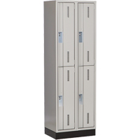 Casiers robustes Concorde, 2 niveaux, Bloc de 2, 24" x 18" x 76", Acier, Gris, Soud&eacute; (assembl&eacute;) Infinity Industrial Services Inc.