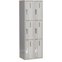 Concorde Heavy-Duty Lockers, 3 -tier, Bank of 2, 24" x 18" x 72", Steel, Grey, Welded (Assembled) Infinity Industrial Services Inc.