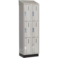 Concorde Heavy-Duty Lockers, 3 -tier, Bank of 2, 24" x 18" x 82", Steel, Grey, Welded (Assembled) Infinity Industrial Services Inc.