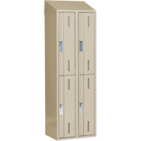 Concorde Heavy-Duty Lockers, 2 -tier, Bank of 2, 24" x 18" x 78", Steel, Beige, Welded (Assembled) Infinity Industrial Services Inc.