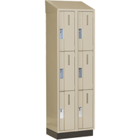 Concorde Heavy-Duty Lockers, 3 -tier, Bank of 2, 24" x 18" x 82", Steel, Beige, Welded (Assembled) Infinity Industrial Services Inc.