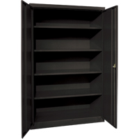 Deep Hi-Boy Storage Cabinet, Steel, 4 Shelves, 72" H x 36" W x 24" D, Black Infinity Industrial Services Inc.