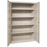Deep Hi-Boy Storage Cabinet, Steel, 4 Shelves, 72" H x 36" W x 24" D, Beige Infinity Industrial Services Inc.