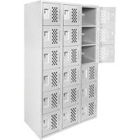 Clean Line Lockerettes, 6 -tier, Bank of 3, 18" x 72" x 12", Steel Infinity Industrial Services Inc.