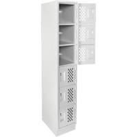Assembled Lockerettes Clean Line Perforated Economy Lockers, 6 -tier, 18" x 72" x 12", Steel Infinity Industrial Services Inc.