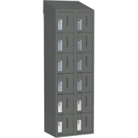 Concorde Heavy-Duty Lockers, 6 -tier, Bank of 2, 24" x 18" x 78", Steel, Charcoal, Welded (Assembled) Infinity Industrial Services Inc.