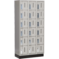 Concorde Heavy-Duty Lockers, 6 -tier, Bank of 3, 36" x 18" x 76", Steel, Grey, Welded (Assembled) Infinity Industrial Services Inc.