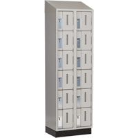 Concorde Heavy-Duty Lockers, 6 -tier, Bank of 2, 24" x 18" x 82", Steel, Grey, Welded (Assembled) Infinity Industrial Services Inc.