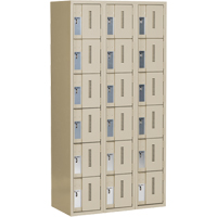 Concorde Heavy-Duty Lockers, 6 -tier, Bank of 3, 36" x 18" x 72", Steel, Beige, Welded (Assembled) Infinity Industrial Services Inc.