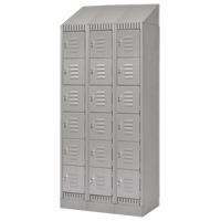 Lockers, 6 -tier, Bank of 3, 36" x 18" x 86", Steel, Grey, Knocked Down Infinity Industrial Services Inc.