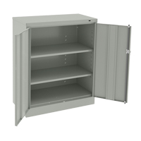 Counter High Cabinet, Steel, 2 Shelves, 42" H x 36" W x 18" D, Light Grey Infinity Industrial Services Inc.