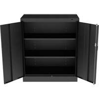 Standard Counter-High Cabinet, Steel, 2 Shelves, 42" H x 36" W x 18" D, Black Infinity Industrial Services Inc.