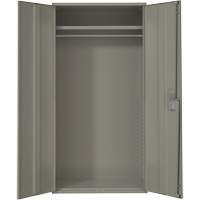 Wardrobe Storage Cabinet, Steel, 36" W x 18" D x 72" H, Grey Infinity Industrial Services Inc.