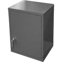 Wall-Mounted Cabinet, 27" H x 13-11/16" W x 18" D, 2 Shelves, Steel, Grey Infinity Industrial Services Inc.