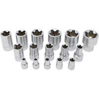 5-Point EPR Torx Socket Set, 16 Pieces, 1/4"/3/8"/1/2" Drive Size Infinity Industrial Services Inc.