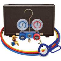 Automotive R134A 2-Way Manifold Gauge Set with 3-In-1 Side Mount Can Tap Valve Infinity Industrial Services Inc.