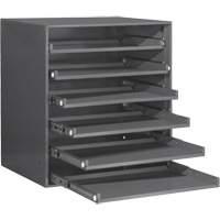 Compartment Box Cabinet, Steel, 6 Slots, 20-5/16" W x 15-15/16" D x 21-7/8" H, Grey Infinity Industrial Services Inc.