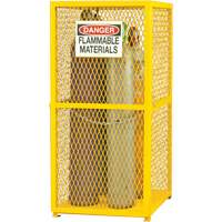 Armoire de rangement pour bouteilles &agrave; gaz, nbre de bouteilles: 9, 30" , 30" , 71-3/4" , Jaune Infinity Industrial Services Inc.