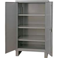 Extra Heavy-Duty Cabinet, Steel, 3 Shelves, 66" H x 48" W x 24" D, Grey Infinity Industrial Services Inc.