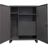 Extra Heavy-Duty Wardrobe Cabinet, Steel, 48" W x 24" D x 78" H, Grey Infinity Industrial Services Inc.