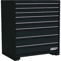 Modular Drawer Cabinet, 8 Drawers, 30" W x 24" D x 40" H, Black Infinity Industrial Services Inc.