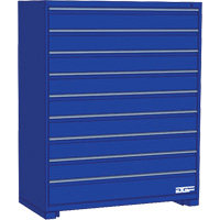 Modular Drawer Cabinet, 9 Drawers, 24" W x 28" D x 60" H, Blue Infinity Industrial Services Inc.