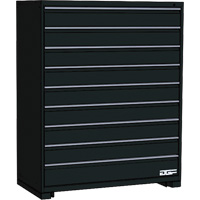 Modular Drawer Cabinet, 9 Drawers, 24" W x 28" D x 60" H, Black Infinity Industrial Services Inc.