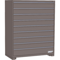 Modular Drawer Cabinet, 9 Drawers, 24" W x 24" D x 60" H, Grey Infinity Industrial Services Inc.