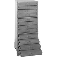Modular Compartment Drawer Box Rack, Steel, 12 Drawers, 20-3/8" x 16" x 60-1/8", Grey Infinity Industrial Services Inc.