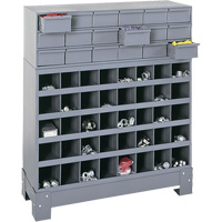 Modular Small Parts Storage Unit, Steel, 18 Drawers, 33-3/4" x 12-1/4" x 40-1/2", Grey Infinity Industrial Services Inc.