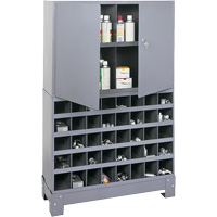 Modular Small Parts Storage Unit, Steel, 0 Drawers, 33-3/4" x 12-1/4" x 53-1/2", Grey Infinity Industrial Services Inc.