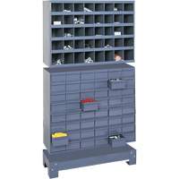 Modular Small Parts Storage Unit, Steel, 48 Drawers, 33-3/4" x 12-1/4" x 58-3/8", Grey Infinity Industrial Services Inc.