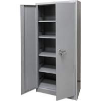 Storage Cabinet, Steel, 4 Shelves, 66" H x 30" W x 15" D, Grey Infinity Industrial Services Inc.
