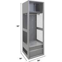 Gear Locker, Steel, 24" W x 18" D x 72" H, Grey Infinity Industrial Services Inc.