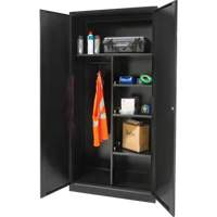 Combination Storage Cabinet, 36" W x 18" D x 72" H, Black Infinity Industrial Services Inc.