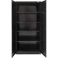 Hi-Boy Storage Cabinet, Steel, 4 Shelves, 72" H x 36" W x 18" D, Black Infinity Industrial Services Inc.