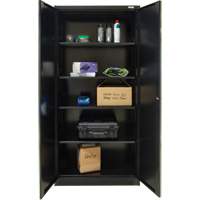 Hi-Boy Storage Cabinet, Steel, 4 Shelves, 72" H x 36" W x 18" D, Black Infinity Industrial Services Inc.