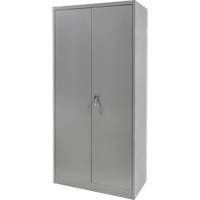 Wardrobe Storage Cabinet, Steel, 36" W x 18" D x 72" H, Grey Infinity Industrial Services Inc.