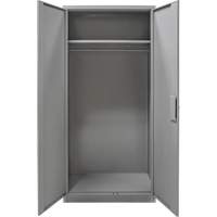 Wardrobe Storage Cabinet, Steel, 36" W x 18" D x 72" H, Grey Infinity Industrial Services Inc.