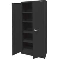 Storage Cabinet, Steel, 4 Shelves, 66" H x 30" W x 15" D, Black Infinity Industrial Services Inc.