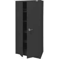 Storage Cabinet, Steel, 4 Shelves, 66" H x 30" W x 15" D, Black Infinity Industrial Services Inc.