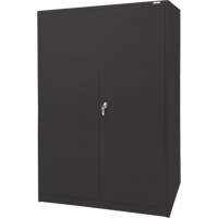 Armoire d'entreposage, Acier, 4 Tablettes, 78" h x 48" la x 24" P, Noir Infinity Industrial Services Inc.
