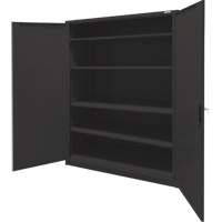 Armoire d'entreposage, Acier, 4 Tablettes, 78" h x 48" la x 24" P, Noir Infinity Industrial Services Inc.